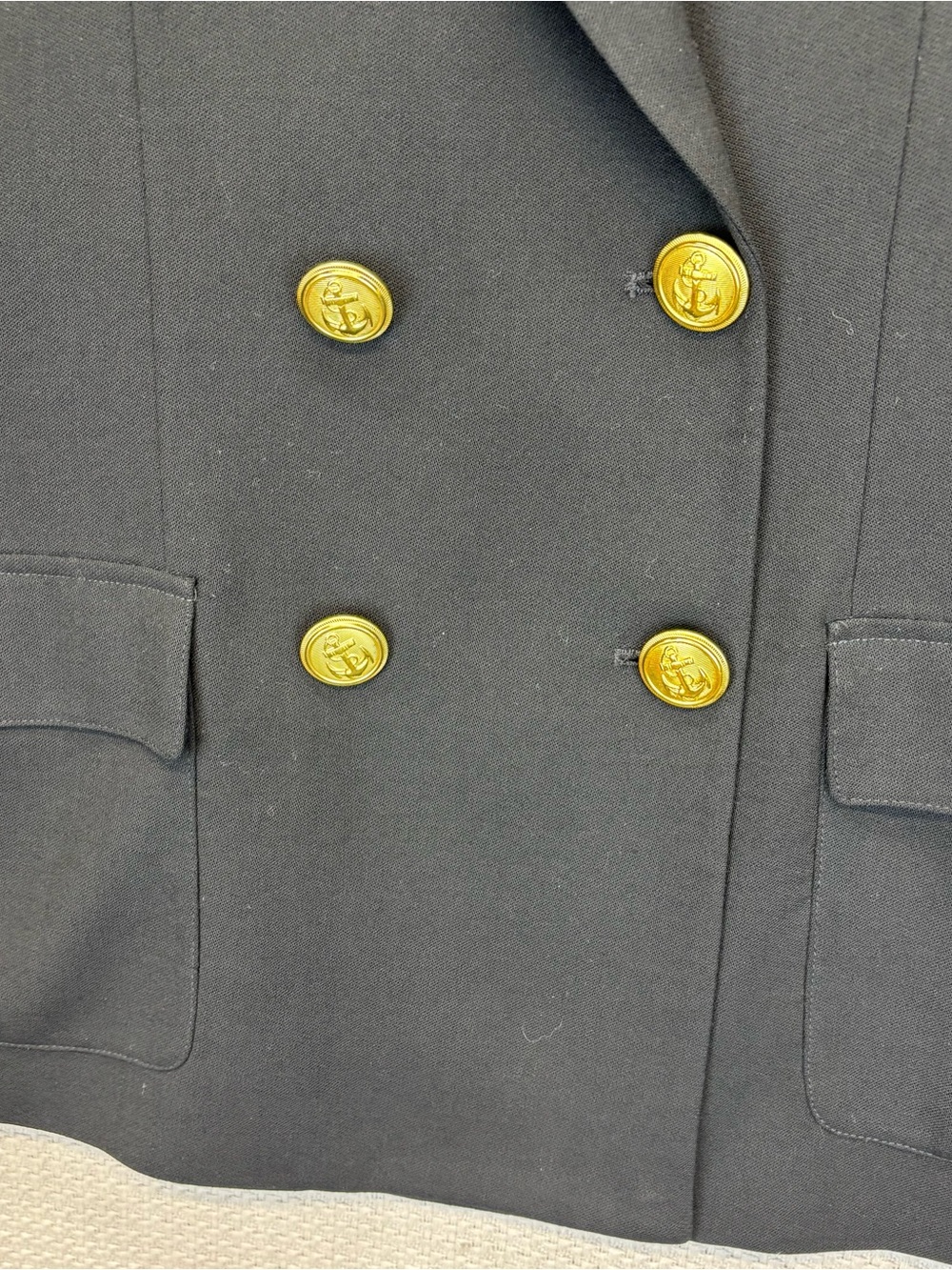 Vtg Ralph Lauren Women 10 P Double Breasted Blazer Bullion Crest Gold Buttons - Picture 4 of 9